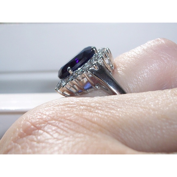 STAINLESS STEEL Princess Diana Style CZ Ring - Picture 4 of 8